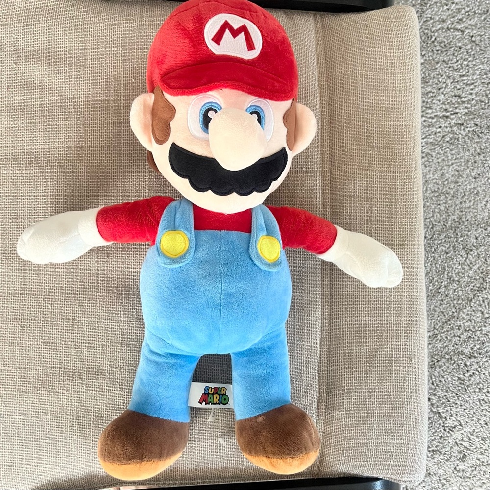 Nintendo Mario Plush Toy - Red, Blue, and Brown
